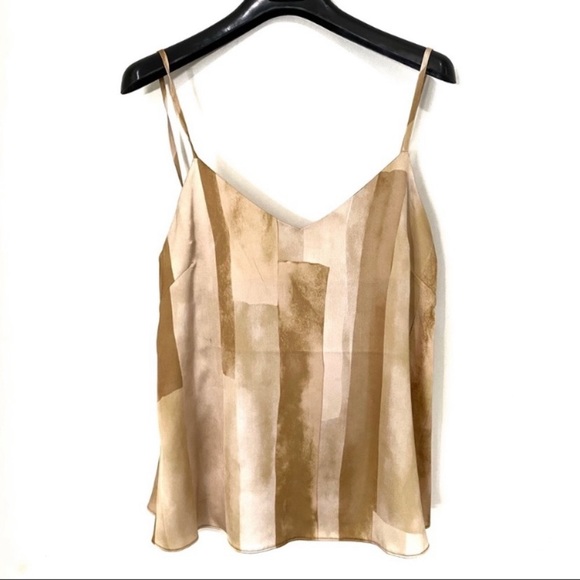 LAMEREI Gold Satin Spaghetti Strap Blouse NWT - Picture 1 of 6